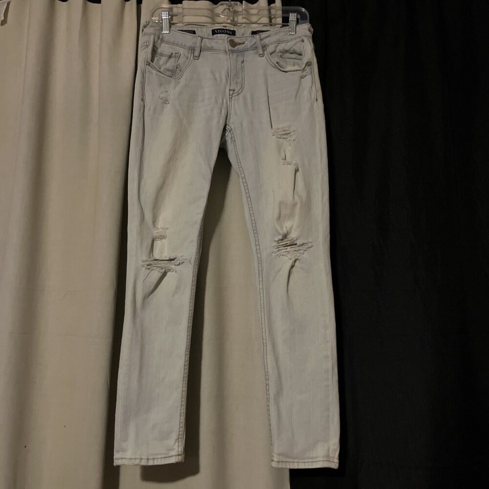Vigoss Thompson Tomboy Skinny Jeans Women’s 28X27 Light Wash Stretch Denim